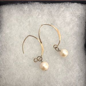 Gold and Pearl Earrings